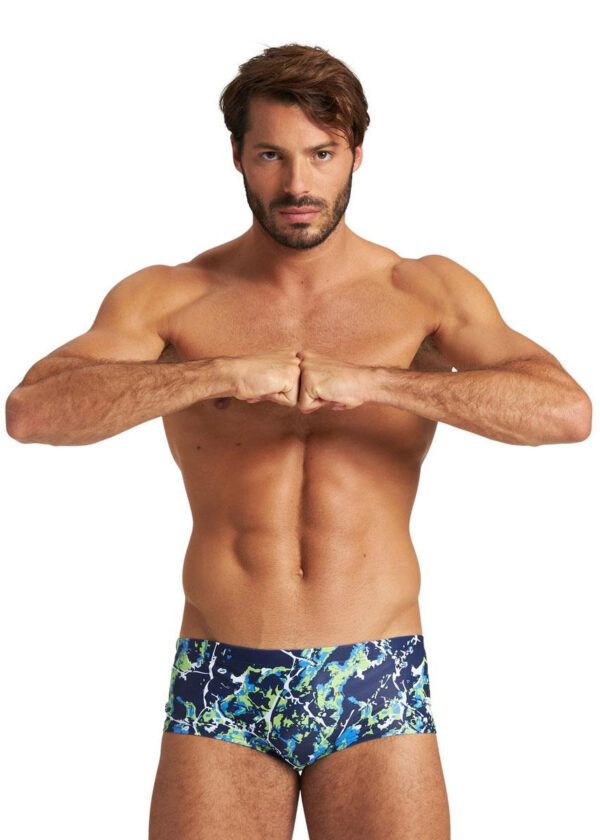 Arena Earth Texture Low Waist Short - Navy/ Green Multi