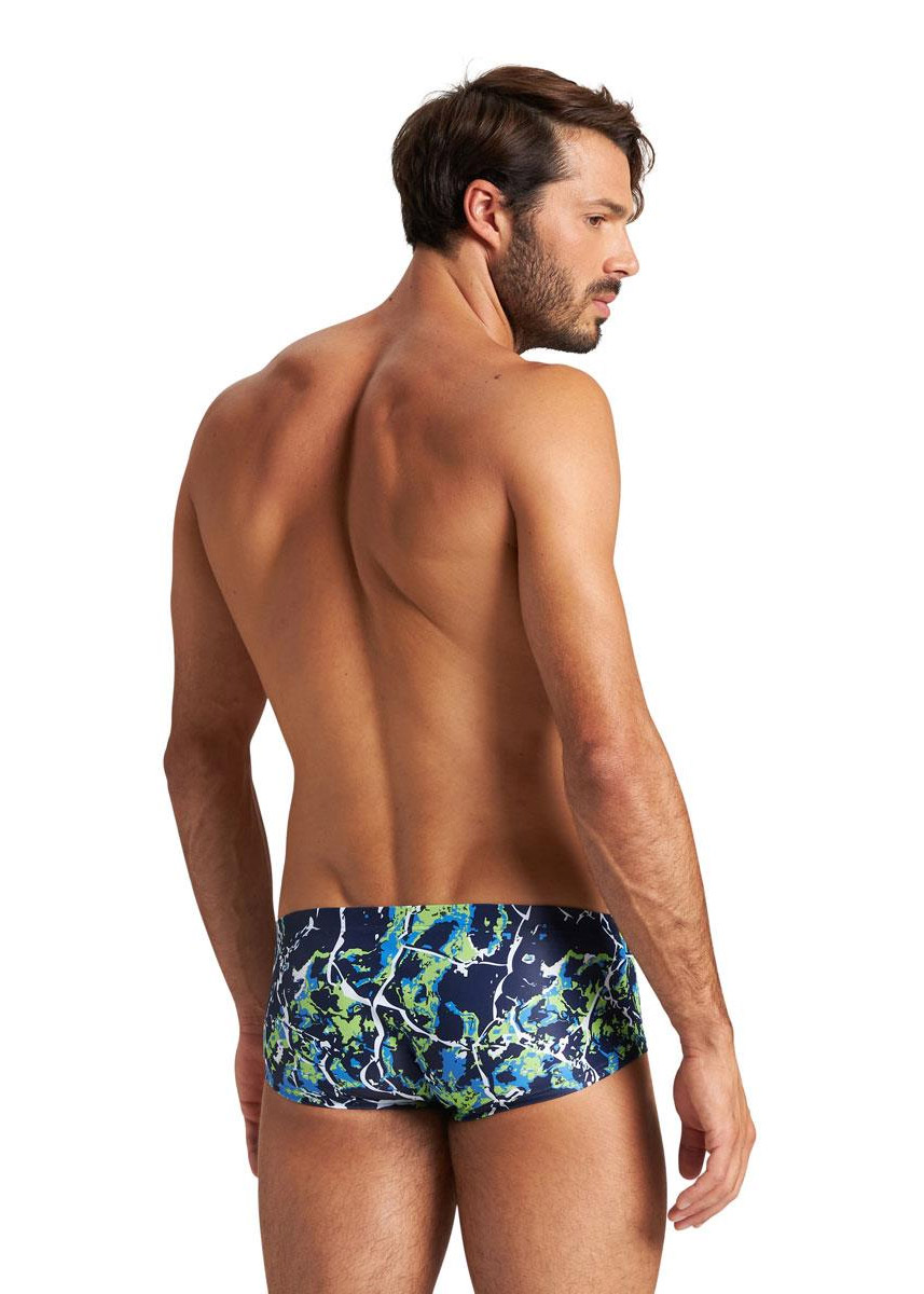 Arena Earth Texture Low Waist Short - Navy/ Green Multi-brand
