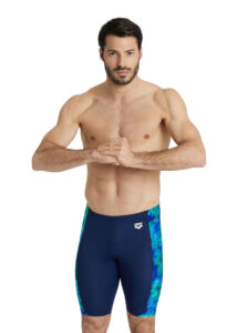 Arena Allover Jammer - Navy/ Blue Multi