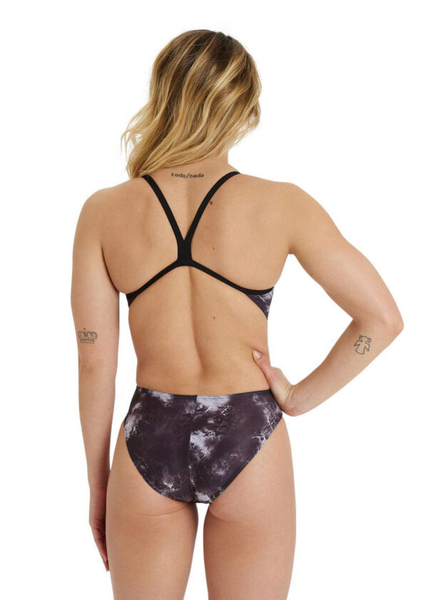 Arena Allover Challenge Back Swimsuit – Black/ Black Multi