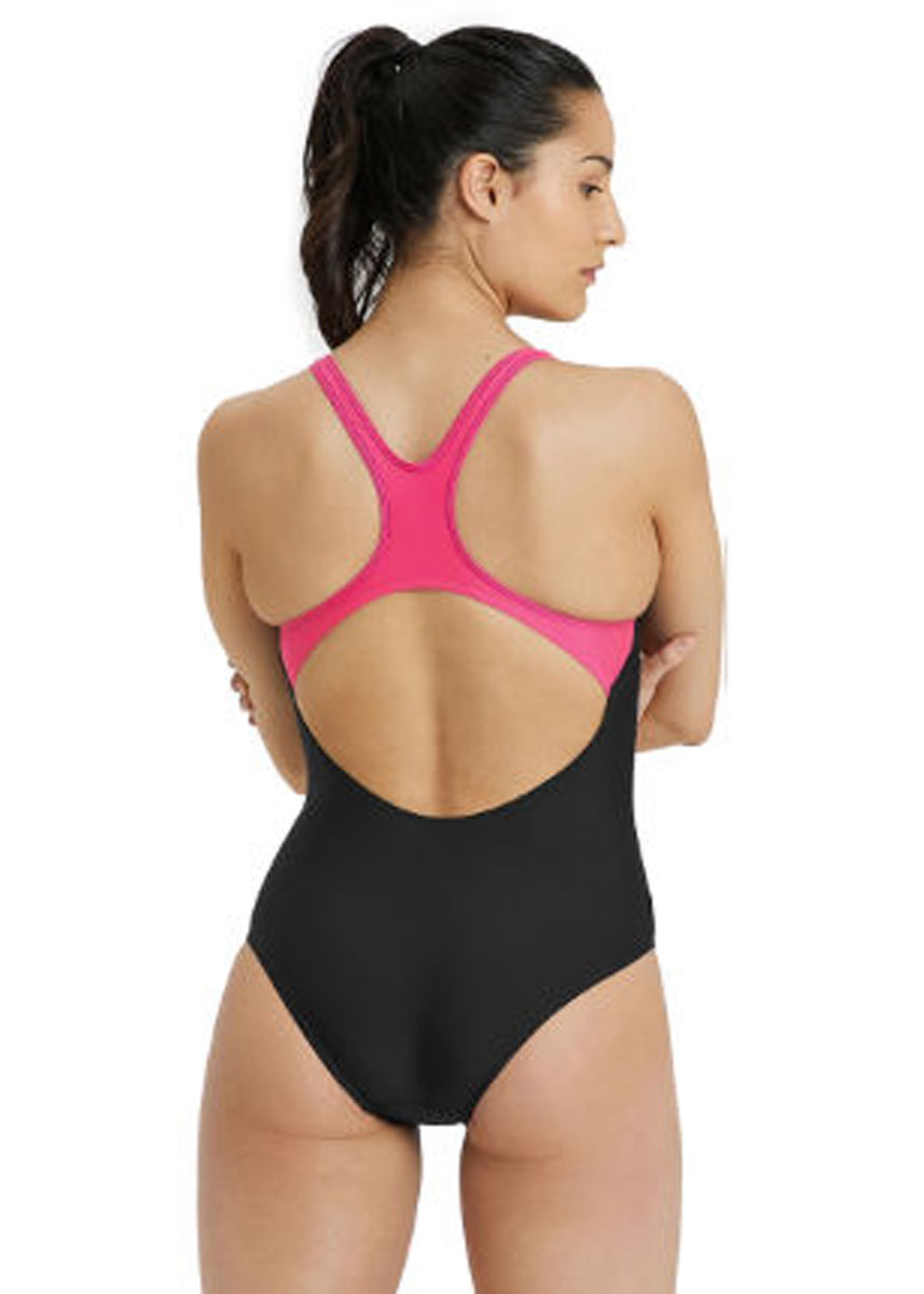 Arena Women's Graphic Pro Back Swimsuit - Black/ Freak Rose-brand