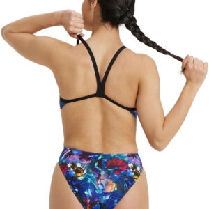 Arena Allover Challenge Back Swimsuit – Black/ Multi