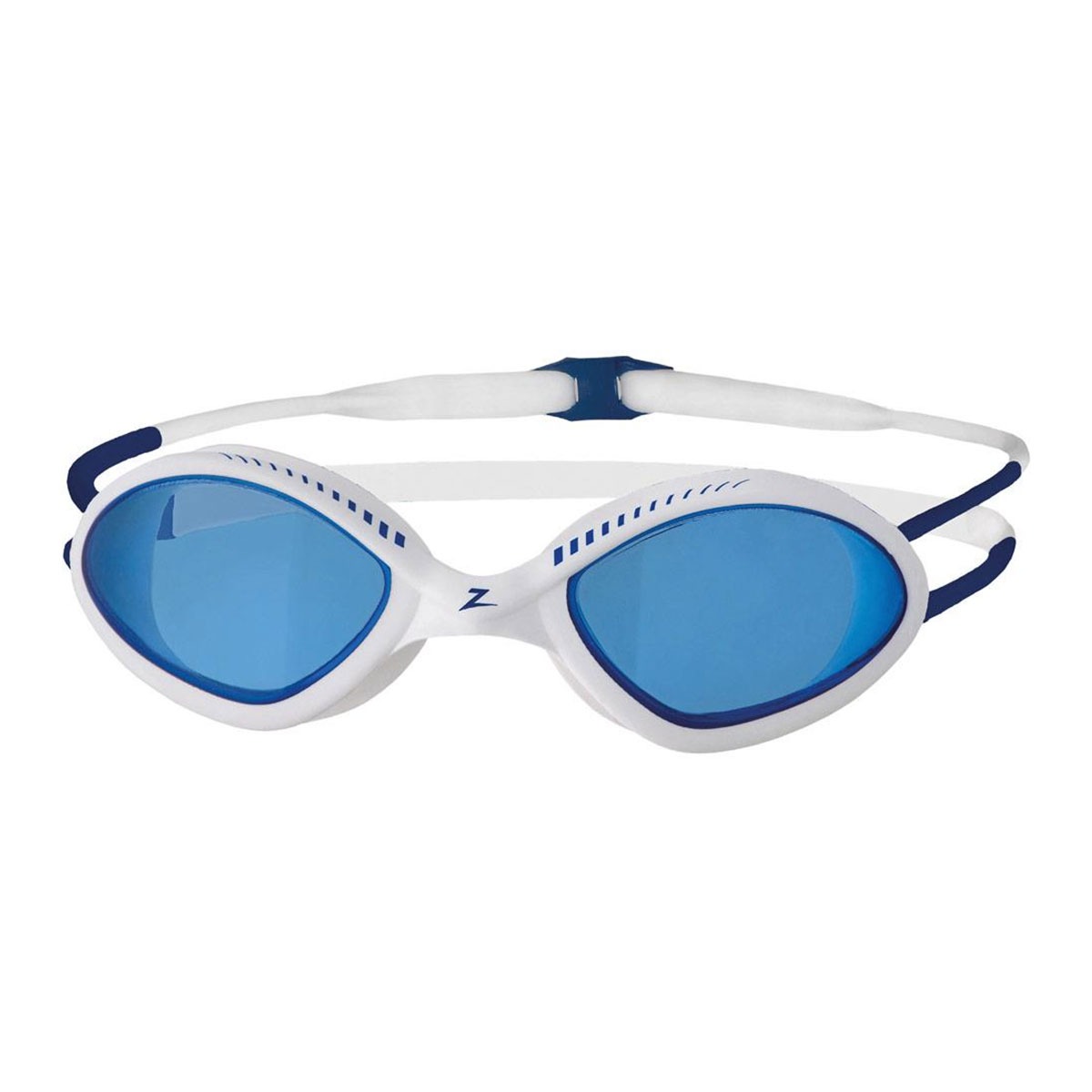 Zoggs Tiger Goggles - White/ Blue/ Blue Tint