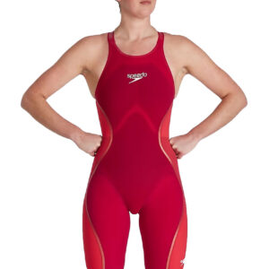 Women's Racing Swimsuit - Speedo Fastskin LZR Pure Intent Openback Kneeskin - Sunrise Print