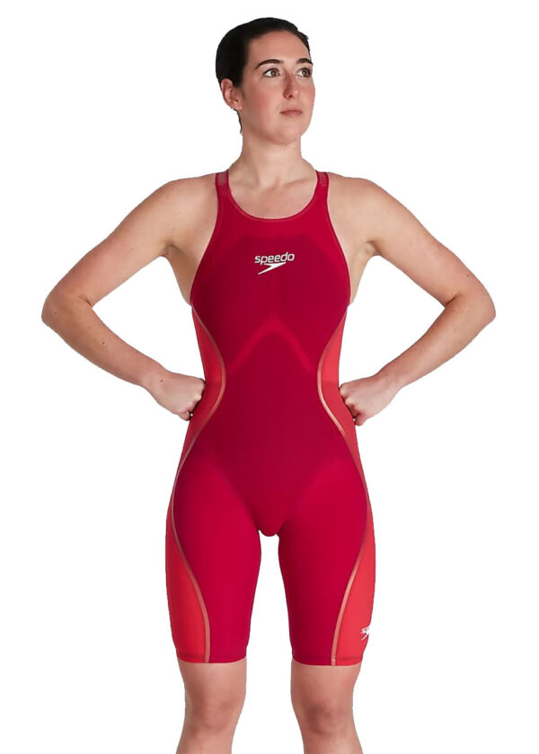 Women's Racing Swimsuit - Speedo Fastskin LZR Pure Intent Openback Kneeskin - Sunrise Print
