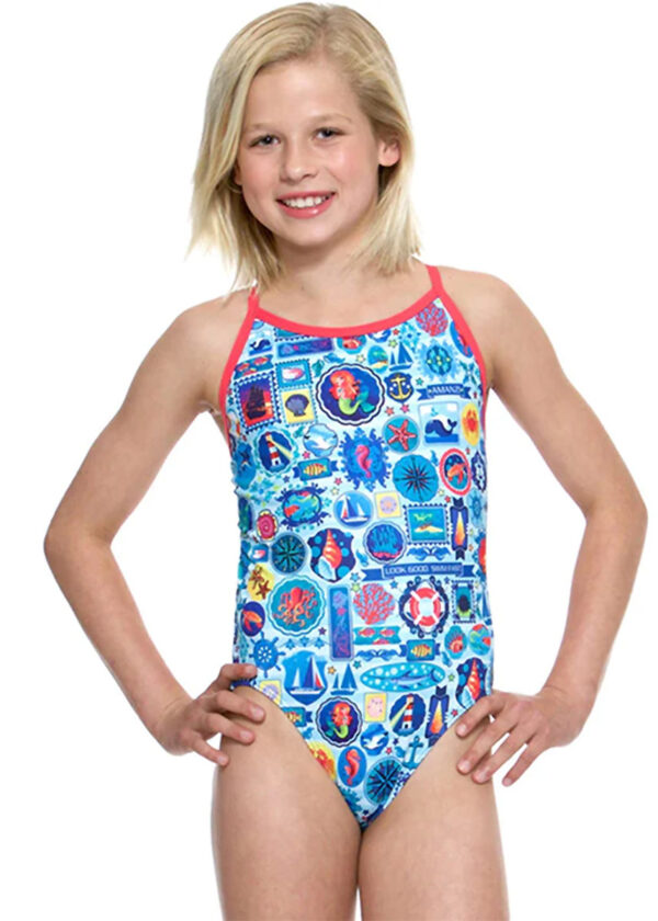 Amanzi Seafarer Girls Swimsuit Blue / Multi-0