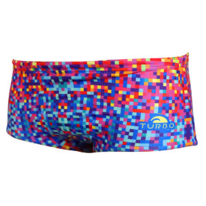Turbo Men's Pixel Swimming Trunks-0