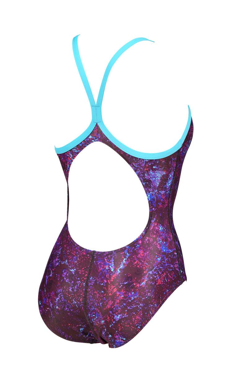 Arena Mountains Texture Drop Back Swimsuit - Martinica/ Multi-565898