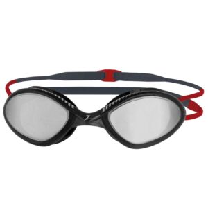 Zoggs Tiger Titanium Goggles - Grey/ Red/ Smoke Mirror-0