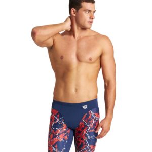 Arena Earth Texture Jammer - Navy/ Red Multi-0