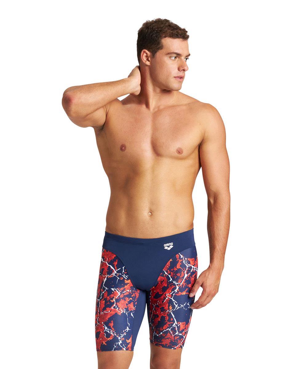 Arena Earth Texture Jammer - Navy/ Red Multi-0