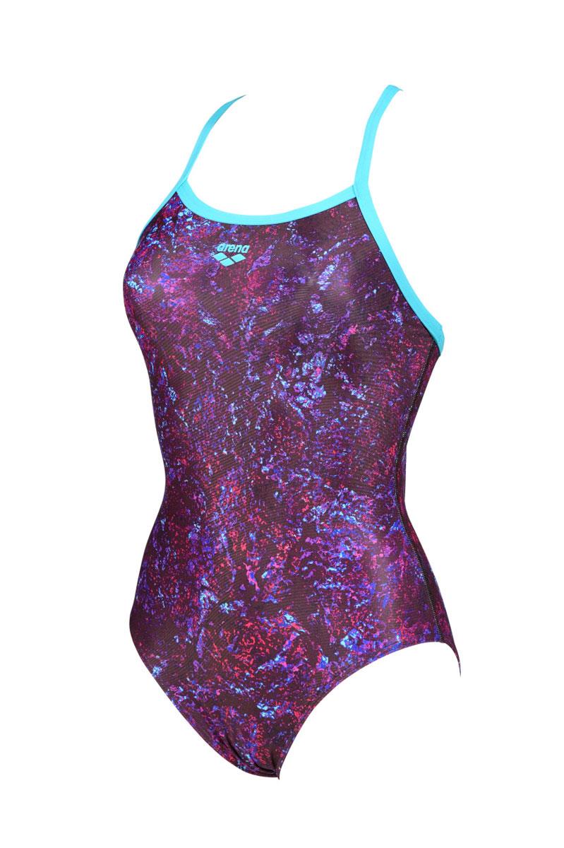Arena Mountains Texture Drop Back Swimsuit - Martinica/ Multi-565897