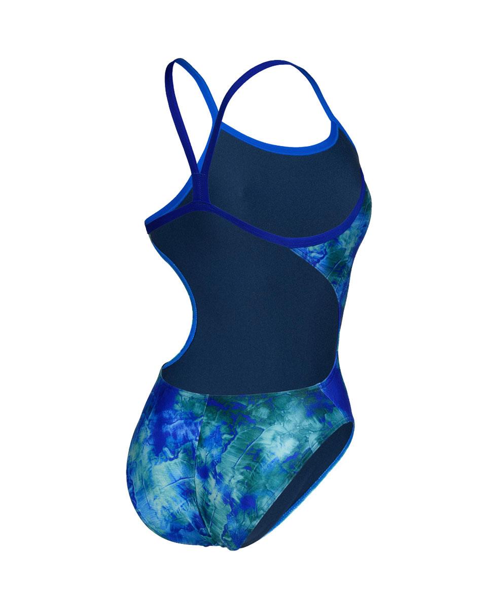 Arena Allover Challenge Back Swimsuit - Neon Blue/ Multi-565806