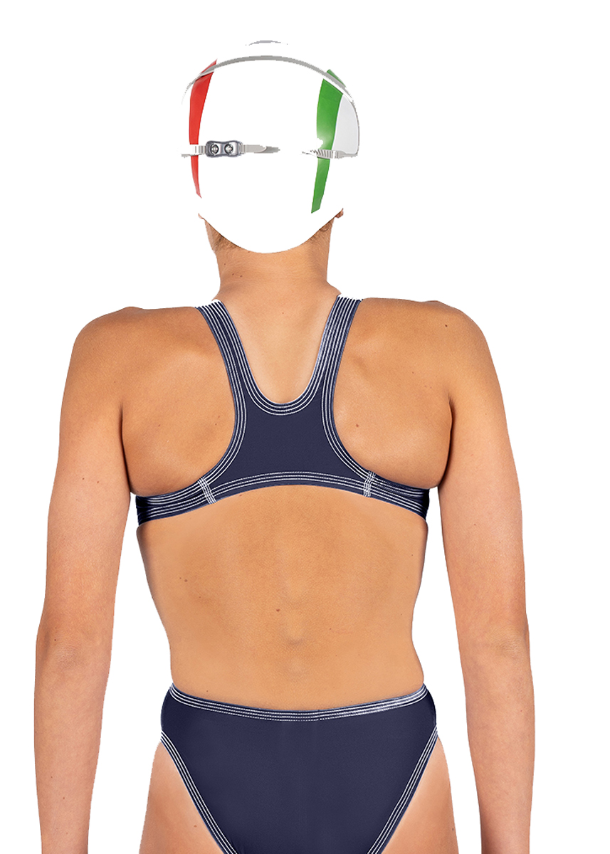 Akron Girl's Babbitt Evo Swimsuit - Montecarlo Blue-566523