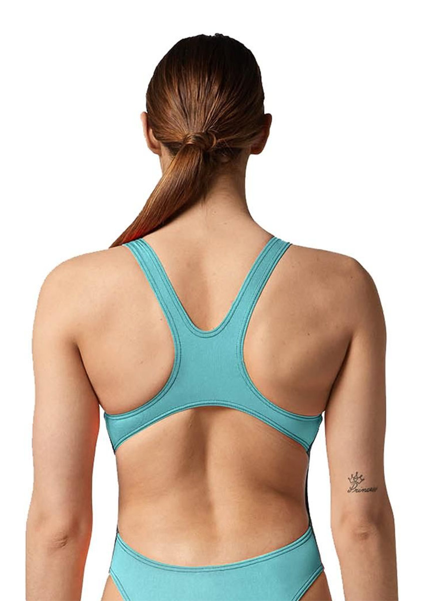 Akron Babbitt Evo Swimsuit - Black/Fresh Blue-brand