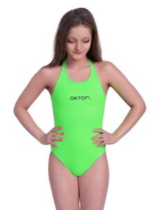 Akron Girls Babbitt Evo Swimsuit - Green/Black