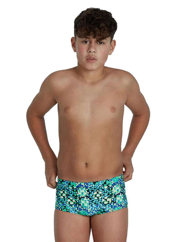 Speedo Boy's Pond Life 13cm Brief - Green/ Adriaic/ Yellow/ Blue/ Black-0