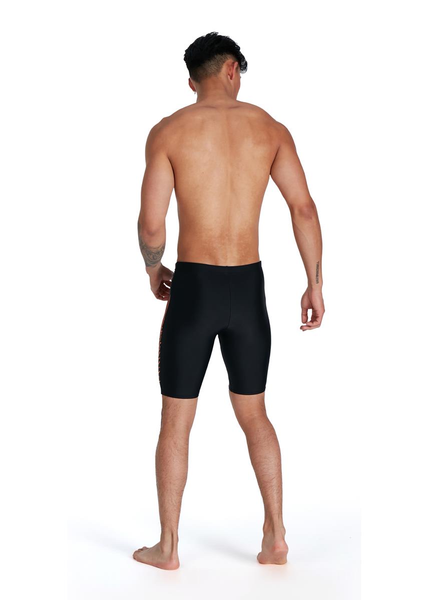 Speedo Medley Logo Jammer - Black/ Papaya Punch-566944
