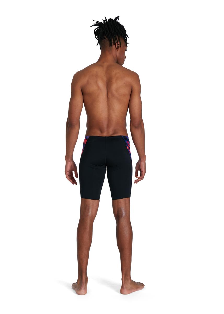 Speedo Allover Digital V-Cut Jammer - Black/ Red/ Blue/ Ultraviolet-brand