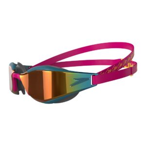Speedo Fastskin Hyper Elite Mirror Goggles - Magenta/ Nordic Teal/ Radiant Yellow/ Fire Gold-0