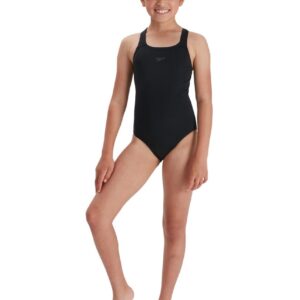 Speedo Girl's ECO Endurance+ Medalist Swimsuit - Black-0