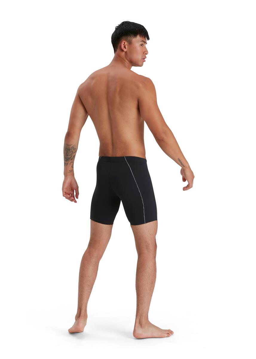 Speedo Men's ECO END+ Splice Jammer - Black/ Blue Flame/ USA Charcoal-566940