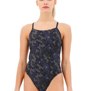 TYR Women's Carbon Hex Cutoutfit Swimsuit - Black-0