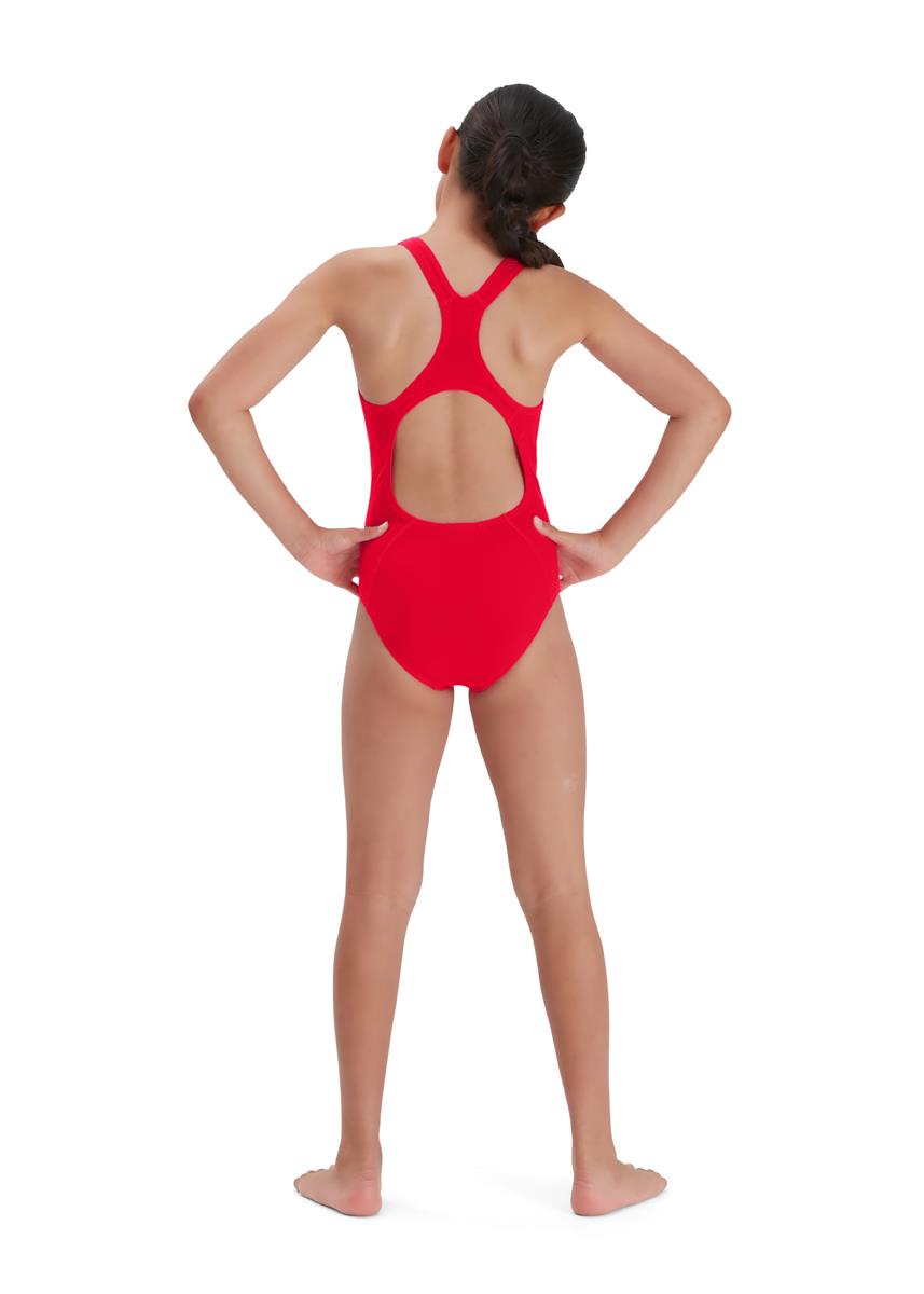 Speedo Girl's ECO Endurance+ Medalist Swimsuit - Fed Red-brand