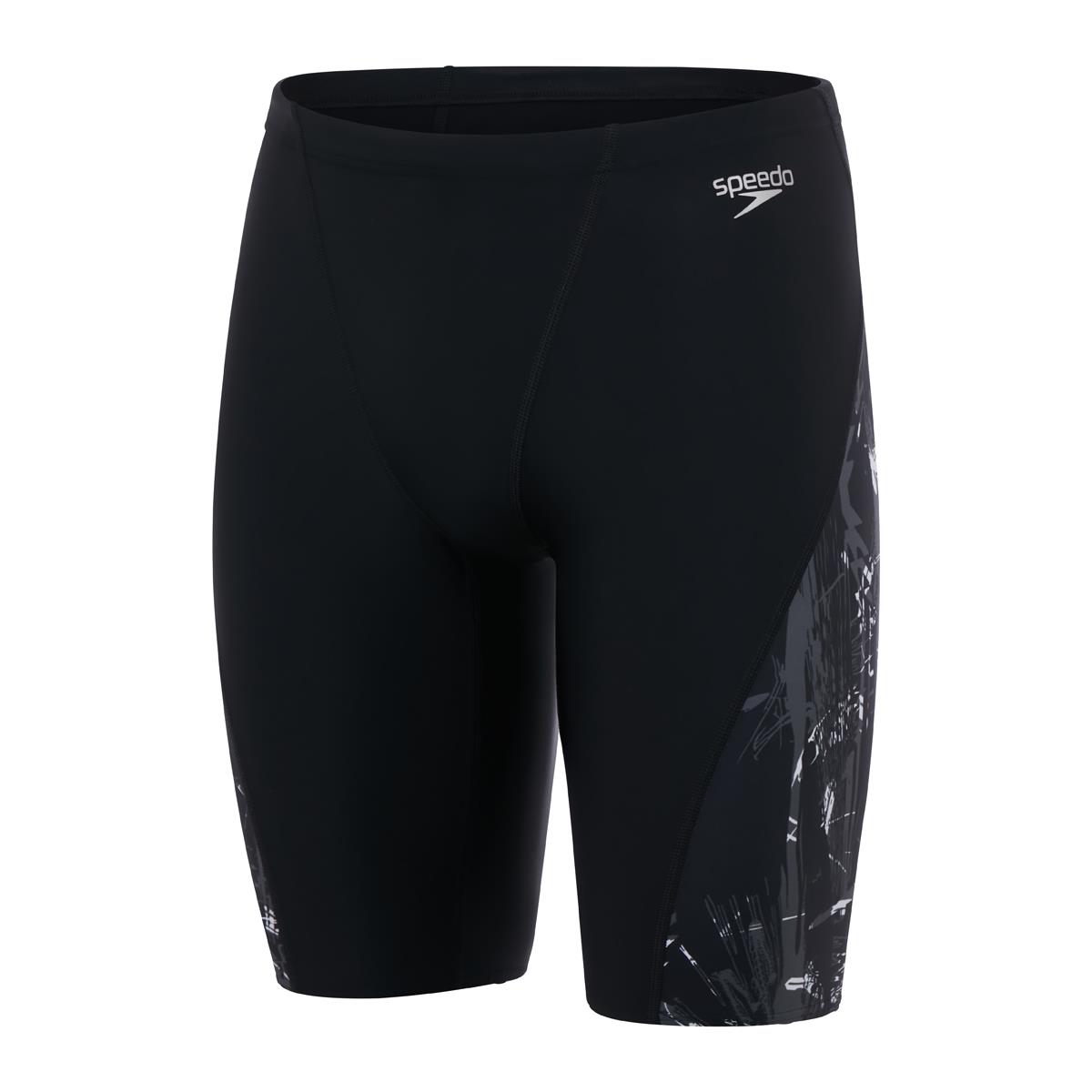 Speedo Allover V-Cut Jammer - Black/ USA Charcoal/ White-566934