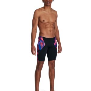 Speedo Allover Digital V-Cut Jammer - Black/ Red/ Blue/ Ultraviolet-0