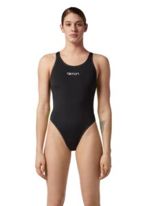 Akron Women's Babbitt Evo Swimsuit - Black/Comedy Green