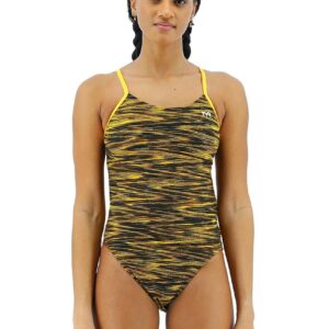 TYR Women's Fizzy Cutoutfit Swimsuit - Black/ Gold-0