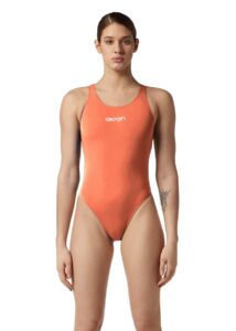 Akron Women's Babbitt Evo Swimsuit - Orange/Navy Blue