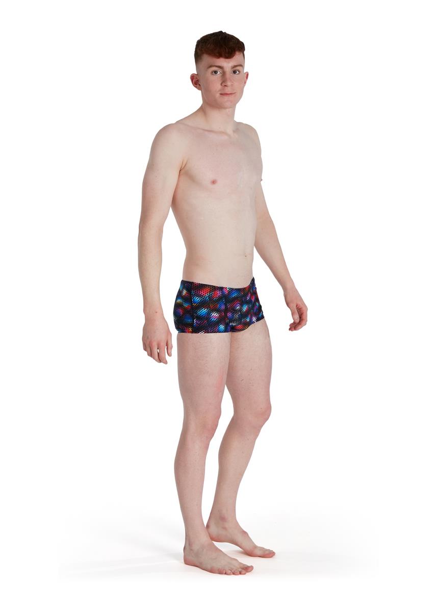 Speedo Mens Kaleidoscope 17cm Brief - Black/ Blue/ Adriatic/ Tangerine-567081