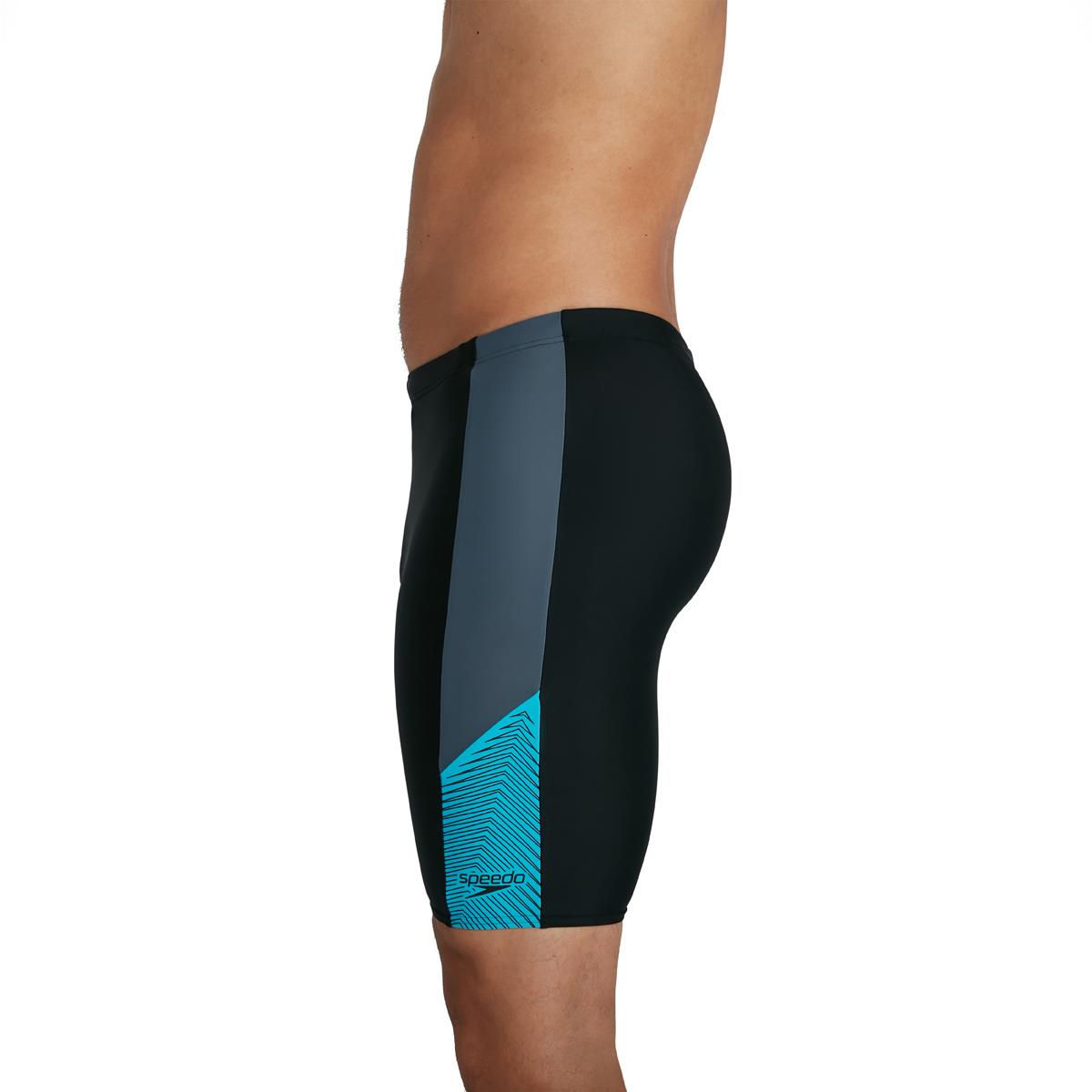 Speedo Mens Dive Jammer - Black/ Hypersonic Blue/ USA Charcoal-567071