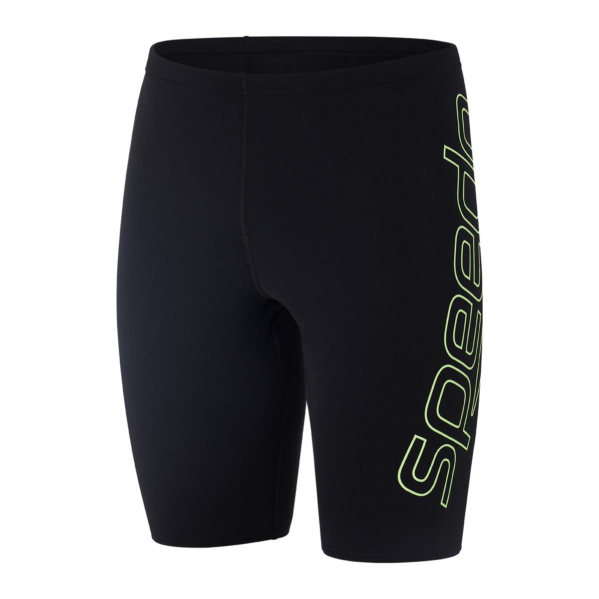Speedo Boom Logo Placement Jammer - Black/ Bright Zest-566919
