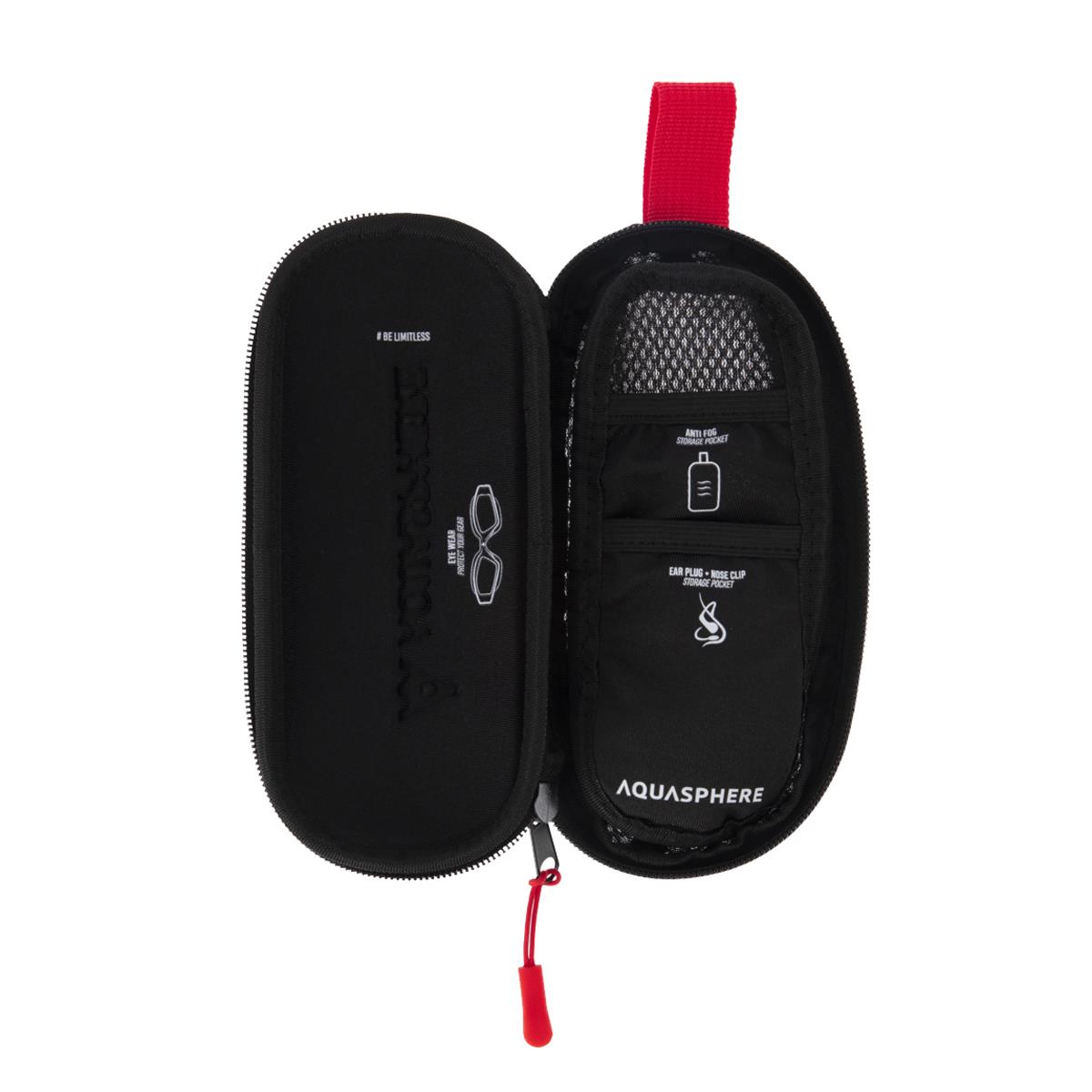 Aqua Sphere Goggle Case - Black/ Red-566669