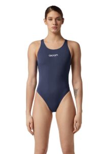 Akron Women's Babbitt Evo Swimsuit - Navy Blue/White