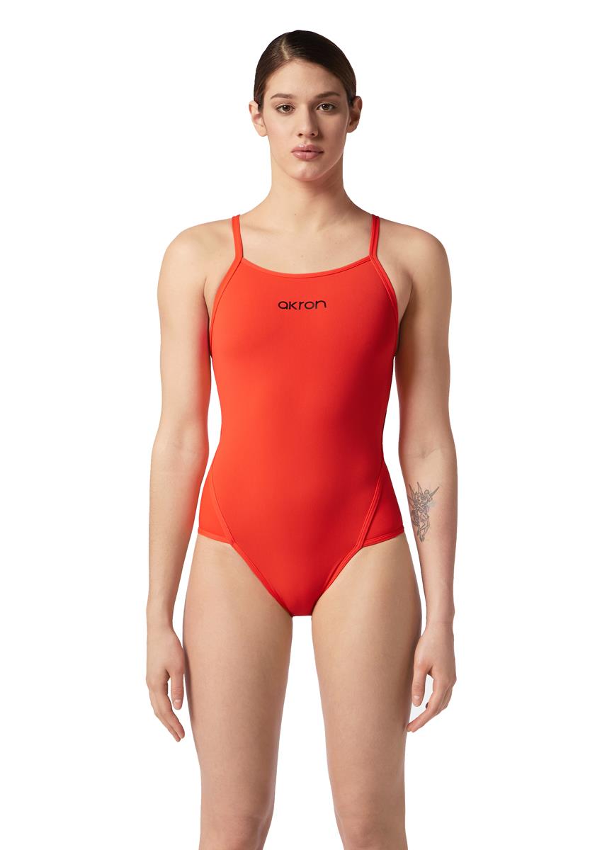 Akron Women's Virginia Swimsuit - Sirenetta Orange-0
