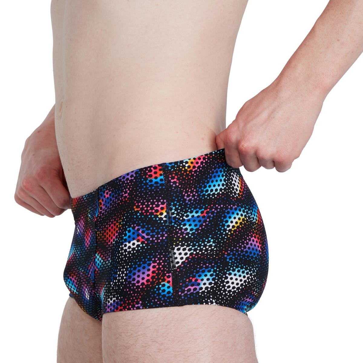 Speedo Mens Kaleidoscope 17cm Brief - Black/ Blue/ Adriatic/ Tangerine-567083