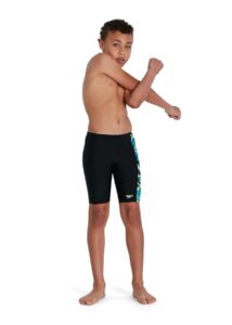 Speedo Boy's Hyper Boom Panel Jammer - Black/ Pool/ Bright Zest