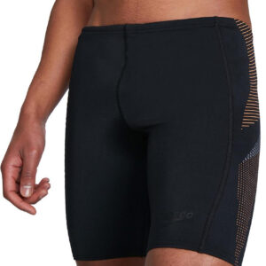 Speedo Tech Panel Jammer - Black/ Papaya Punch/