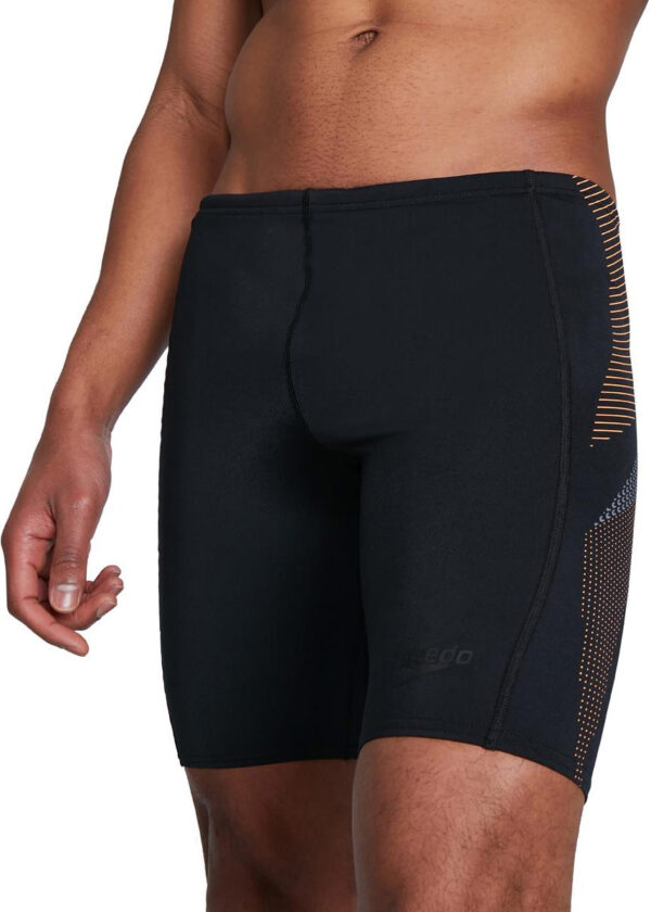 Speedo Tech Panel Jammer - Black/ Papaya Punch/