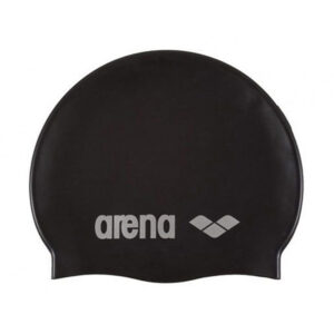 Arena Classic Silicone Swim Cap - BLACK/SILVER
