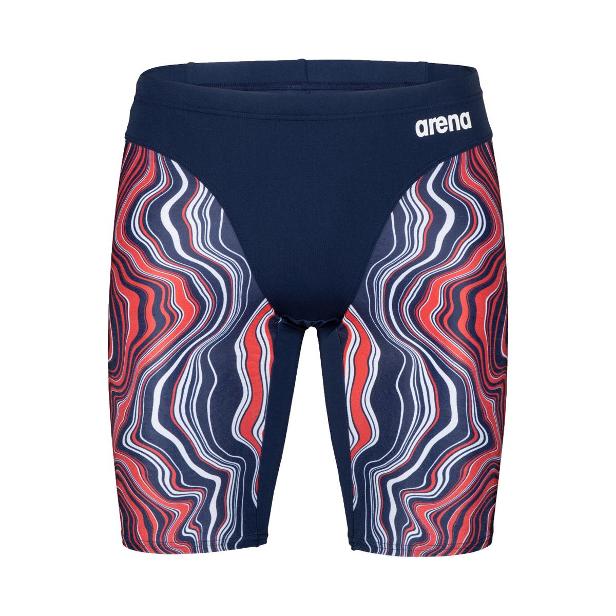 Arena Marble Print Jammer - Navy/Red/Multi-568329