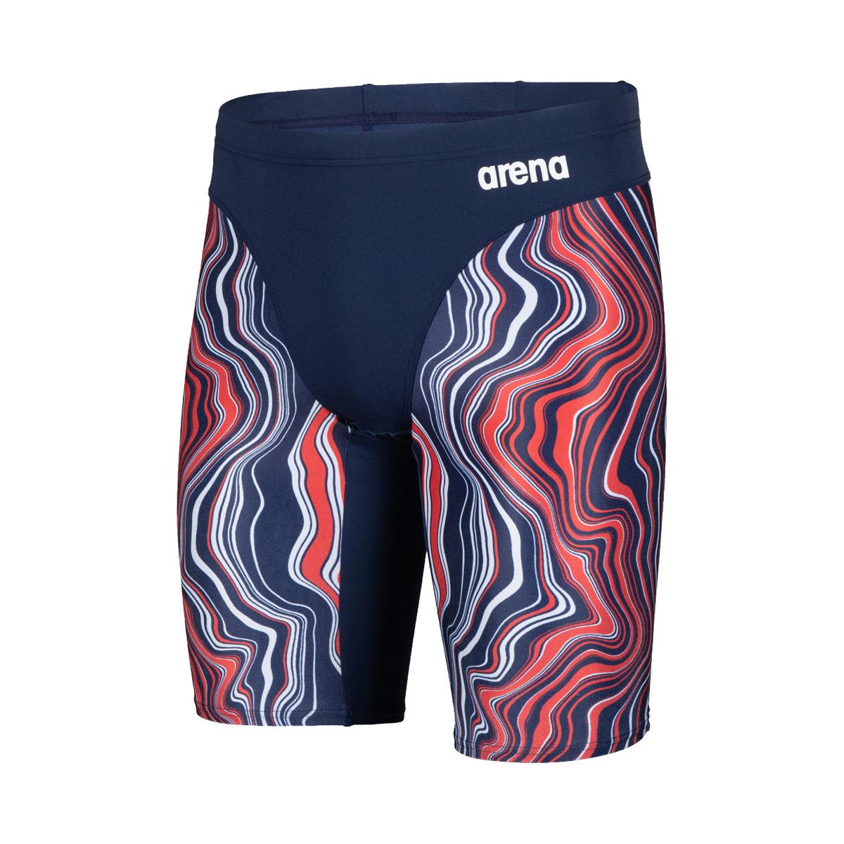 Arena Marble Print Jammer - Navy/Red/Multi-568328