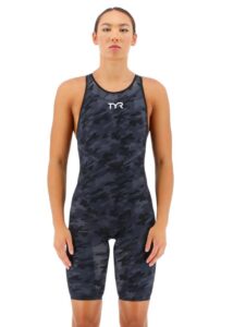 TYR Venzo Camo Open Back Kneeskin - Black