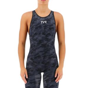 TYR Venzo Camo Open Back Kneeskin - Black-0