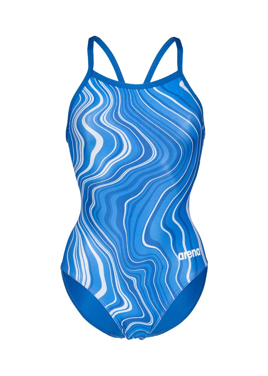 Arena Marbled Lightdrop Back Swimsuit - Royal/Multi-568241