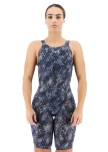 TYR Avictor Supernova Open Back Kneeskin - Black/ Grey